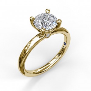 Round Solitaire Engagement Ring Setting