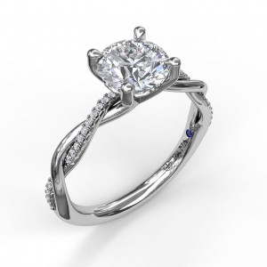 Round Twist Engagement Ring Setting