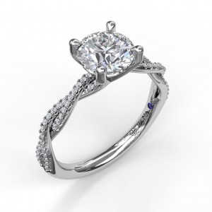 Round Twist Engagement Ring Setting