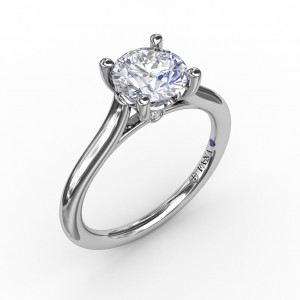Round Solitaire Engagement Ring Setting