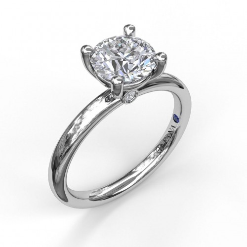 Round Solitaire Engagement Ring Setting