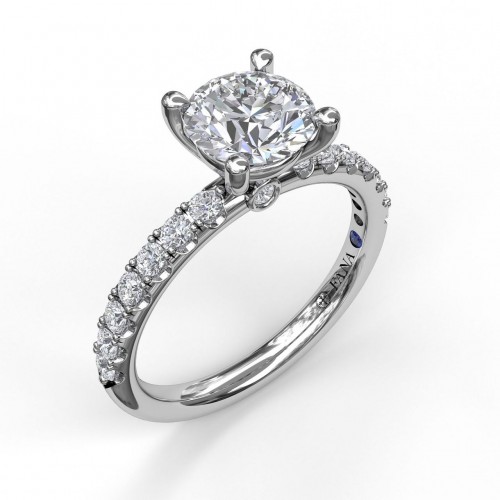 Round Solitaire Engagement Ring Setting