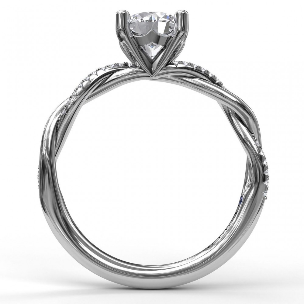 Round Twist Engagement Ring Setting
