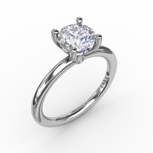 Round Solitaire Engagement Ring Setting